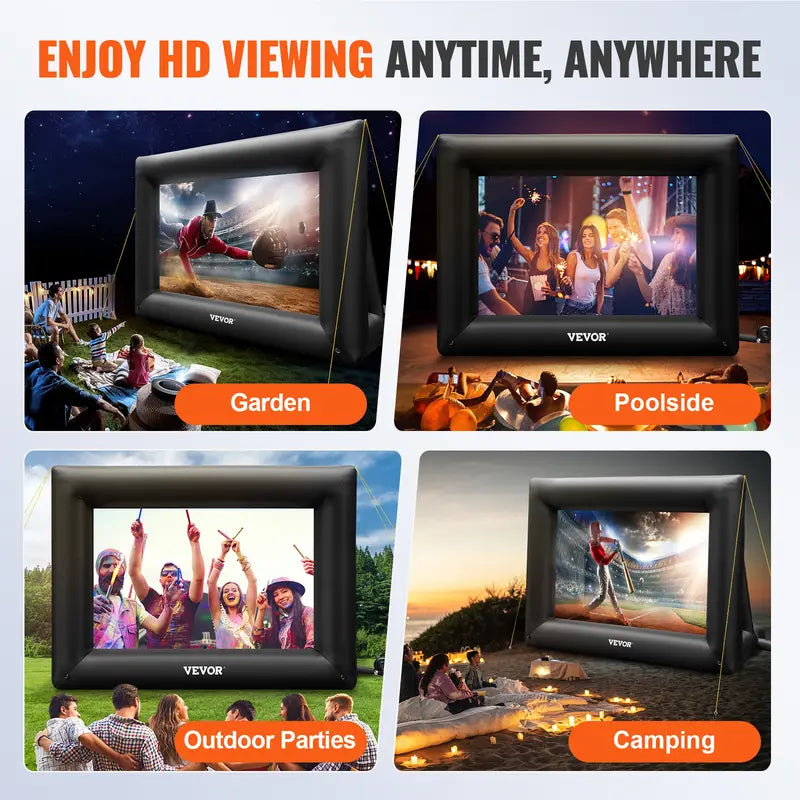 Mroace 24FT Inflatable Outdoor Movie Screen with Air Blower