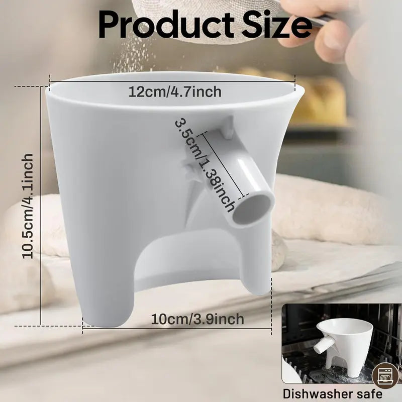 Mroace Easy Pour Flour Funnel for Tilt Head Stand Mixers