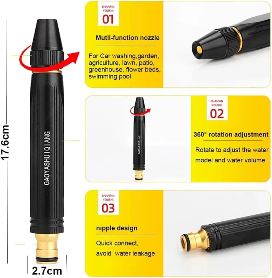 Mroace Powerful High-Pressure Water Gun for Car Cleaning