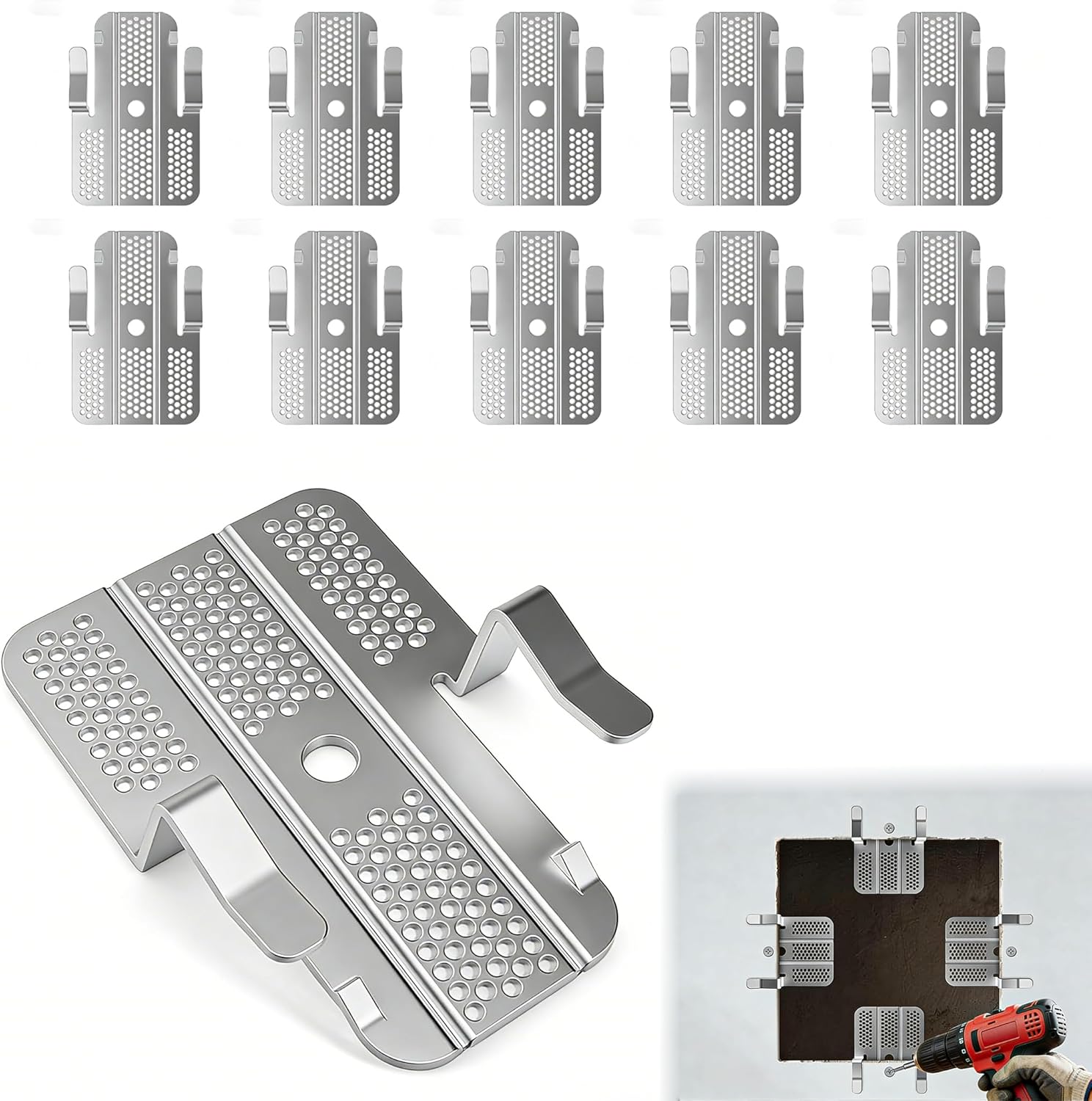 Mroace Drywall Repair Clips Kit - No-Stud Wall Patch Support