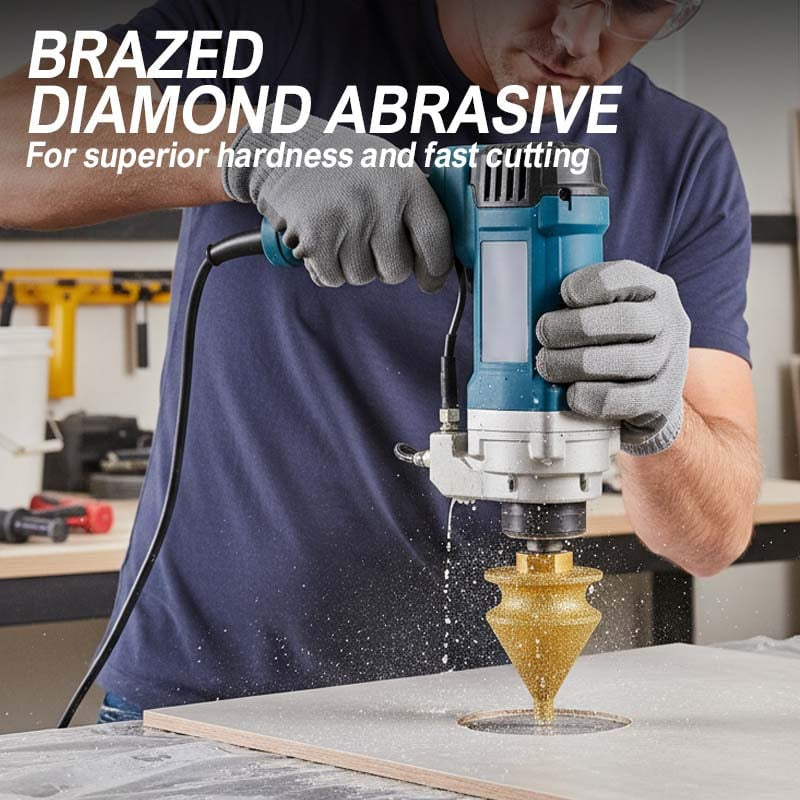 Mroace Brazed Diamond Chamfering Bit - Gold