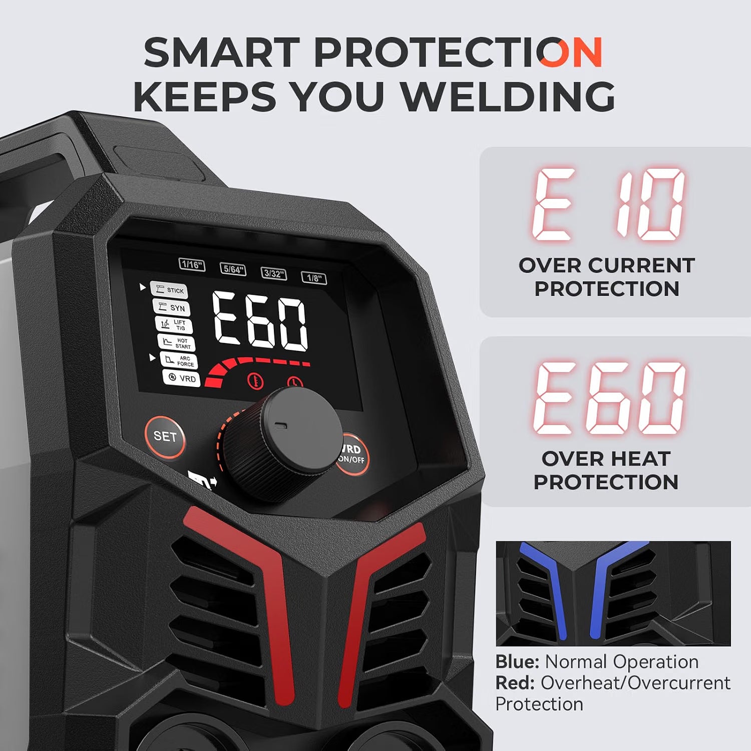 Mroace 110V 135A Mini Portable Stick and Lift TIG Welder Machine