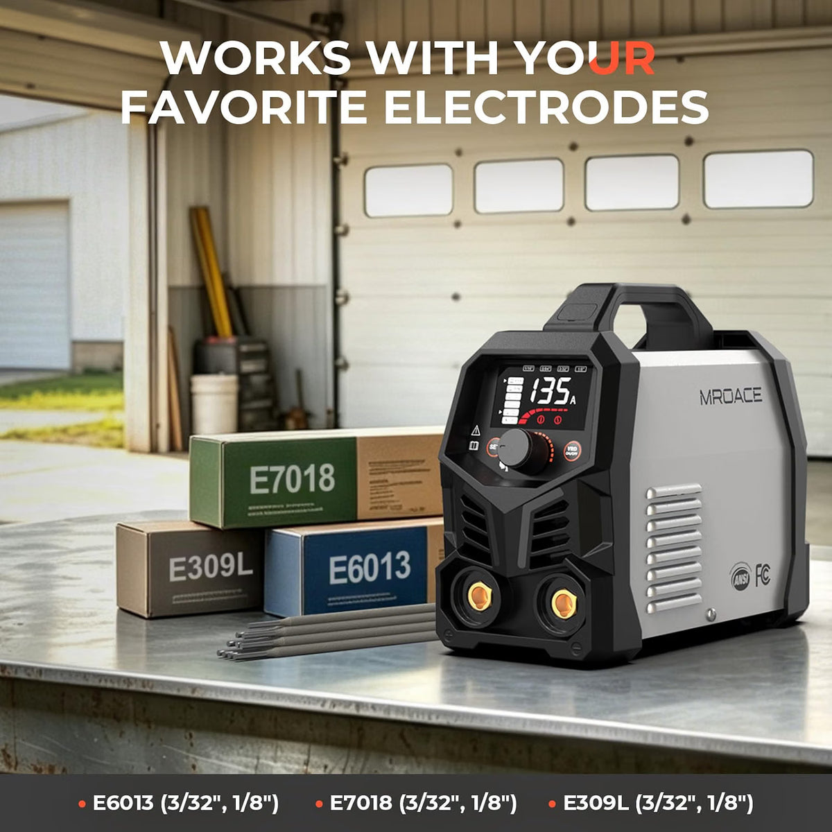 Mroace 110V 135A Mini Portable Stick and Lift TIG Welder Machine