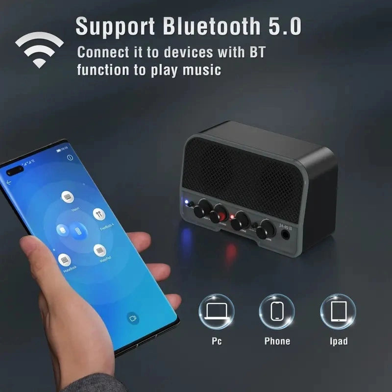 Mroace Portable Bluetooth Mini Guitar Amplifier