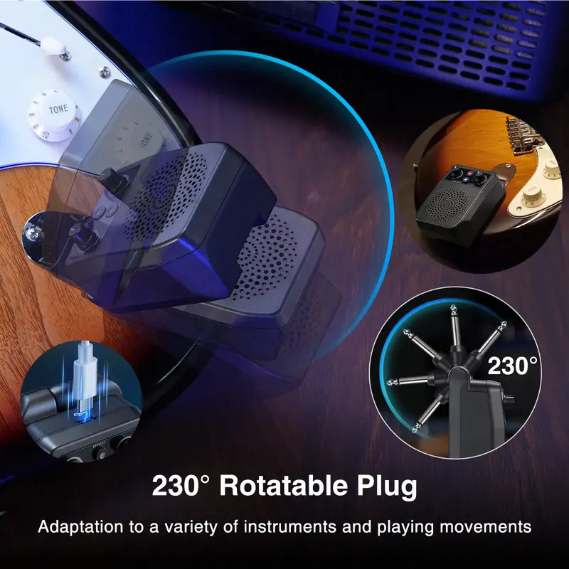 Mroace Portable Bluetooth Mini Guitar Amplifier