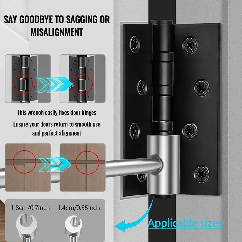 Mroace Adjustable Hinge Hole Repair Wrench Tool
