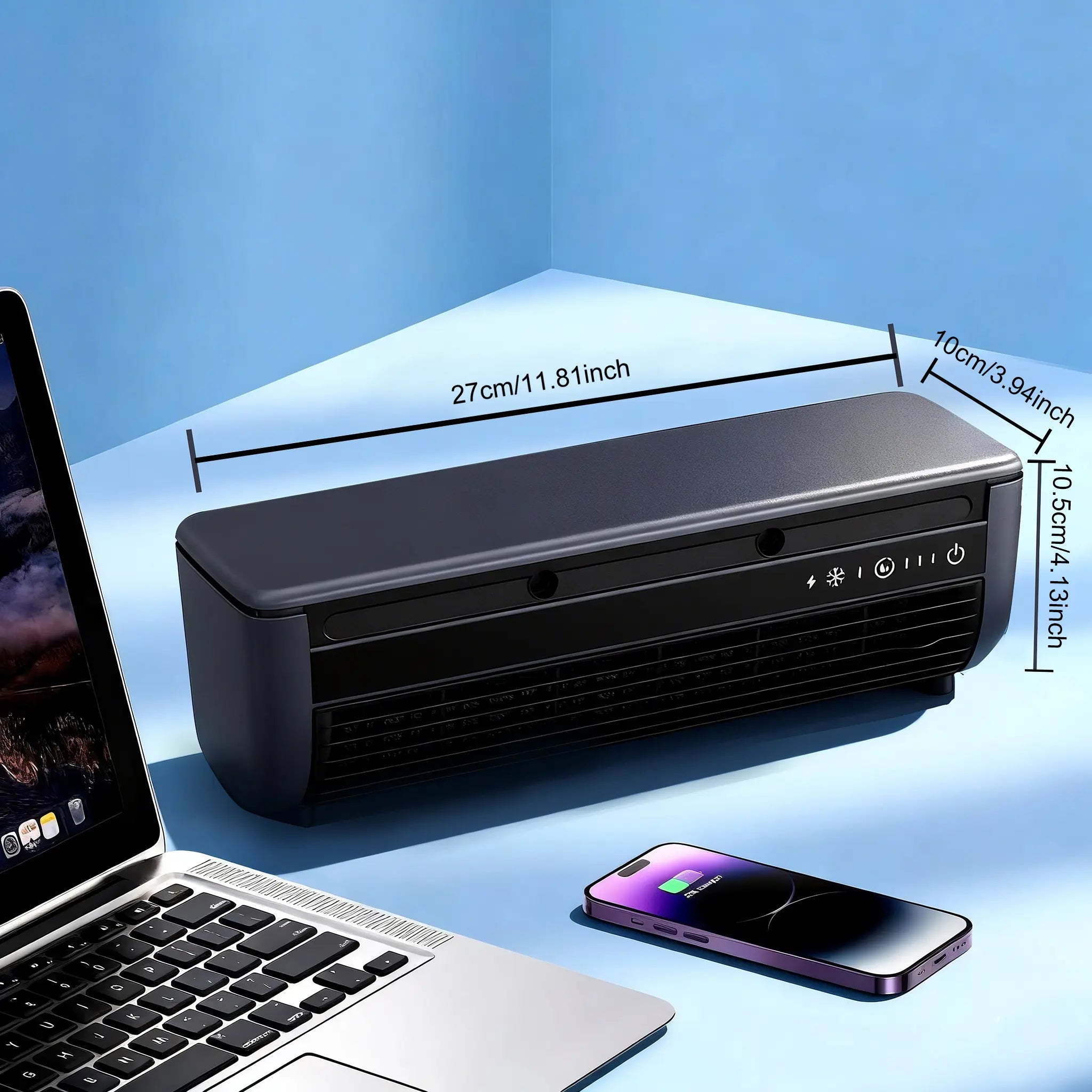 Mroace 6000mAh Dual-Mount Rechargeable Misting Cooling Fan