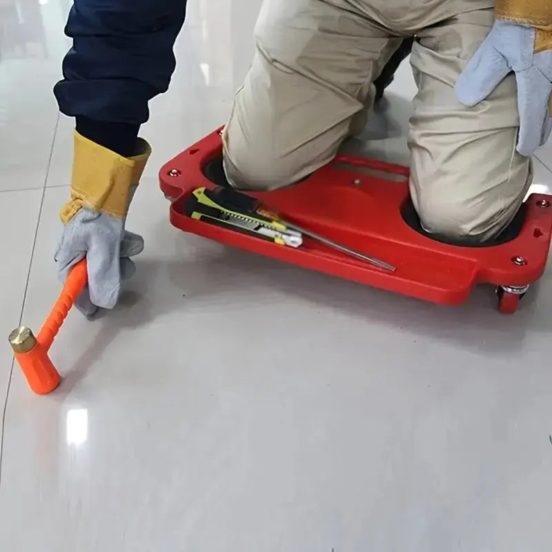 Mroace Cushioned Rolling Knee Pad Platform with Tool Tray