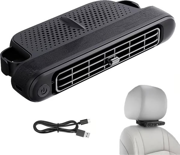 Mroace USB Dual Turbo Car Seat Fan