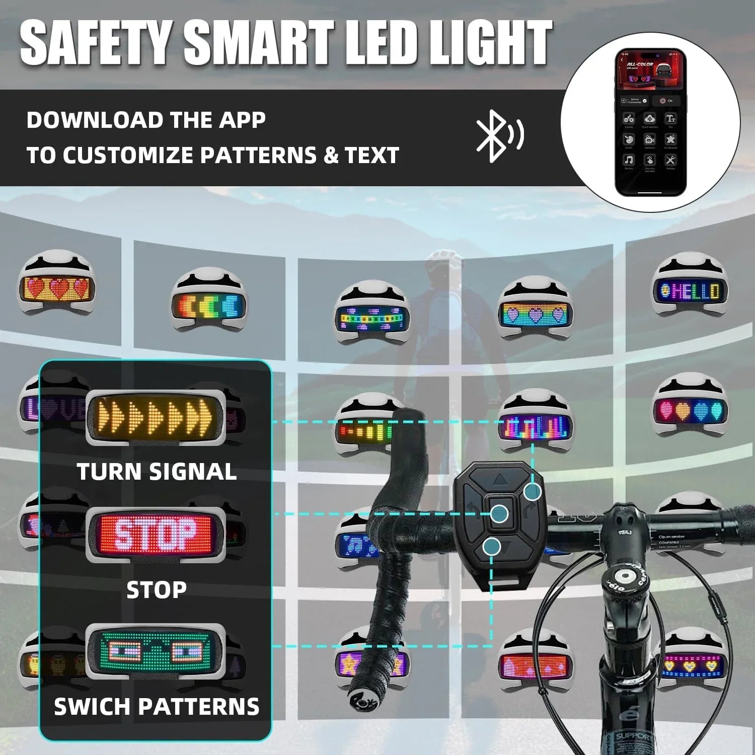 Mroace Smart Bike Helmet with Light - MROACE