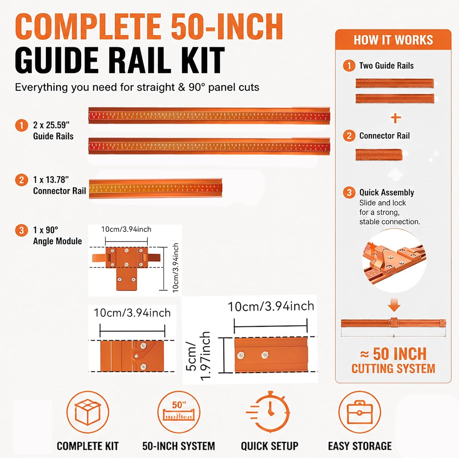 Mroace Aluminum Alloy Circular Saw Guide Rail