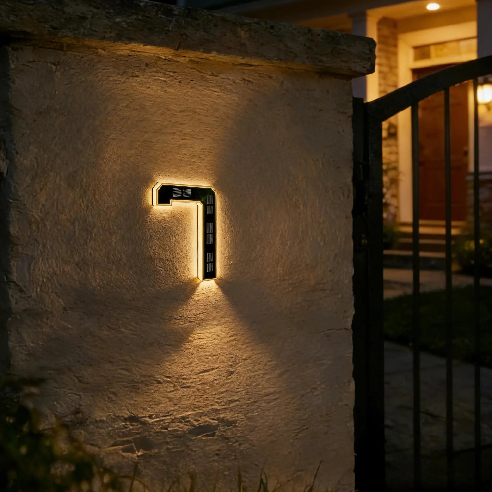 Mroace 9 Inch Solar Lighted House Numbers for Outside