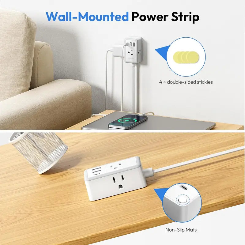 Mroace 18-Foot 6-Outlet Twin Extension Cord Splitter