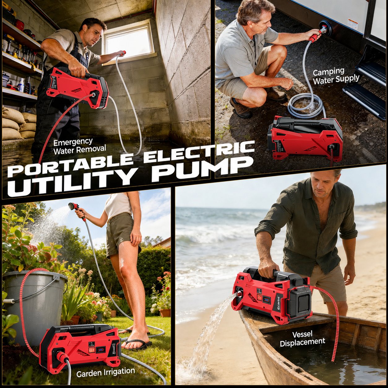 Mroace Cordless Self Priming Water Transfer Pump