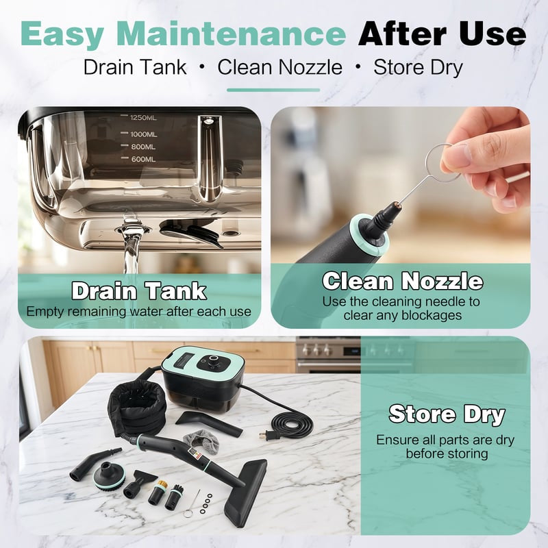 Mroace Adjustable Handheld Multi-Surface Steam Cleaner