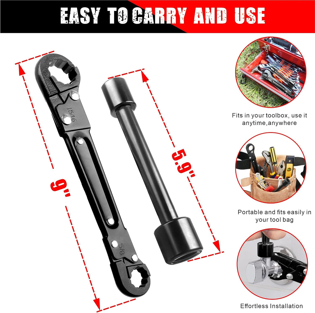 Mroace Angle Stop Plumbing Wrench Kit