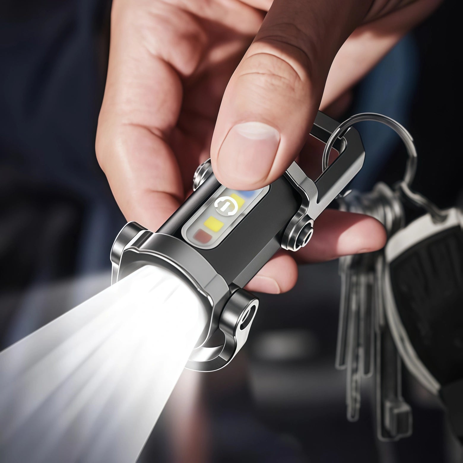 Mroace Rechargeable Super Bright Keychain Flashlight