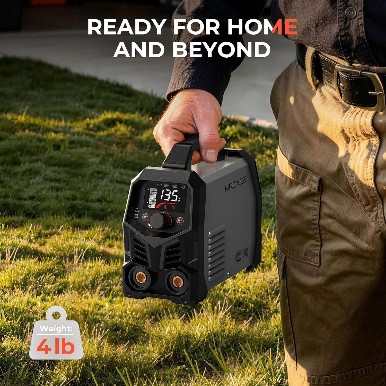 Mroace 110V 135A Mini Portable Stick and Lift TIG Welder Machine