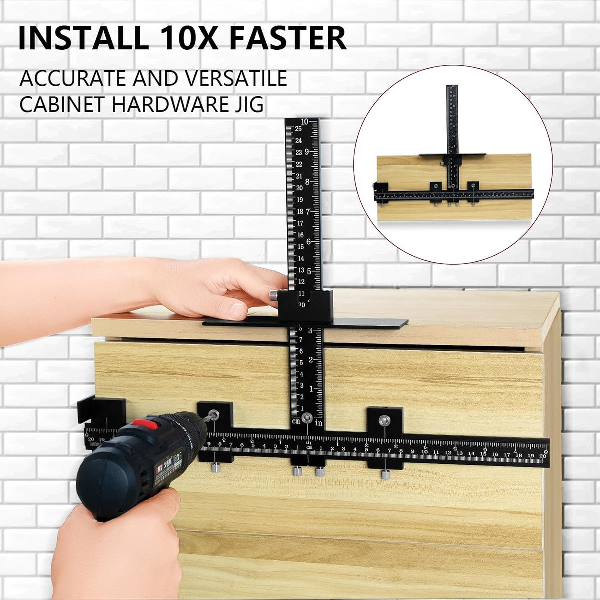 Mroace Aluminum Cabinet Hardware Jig