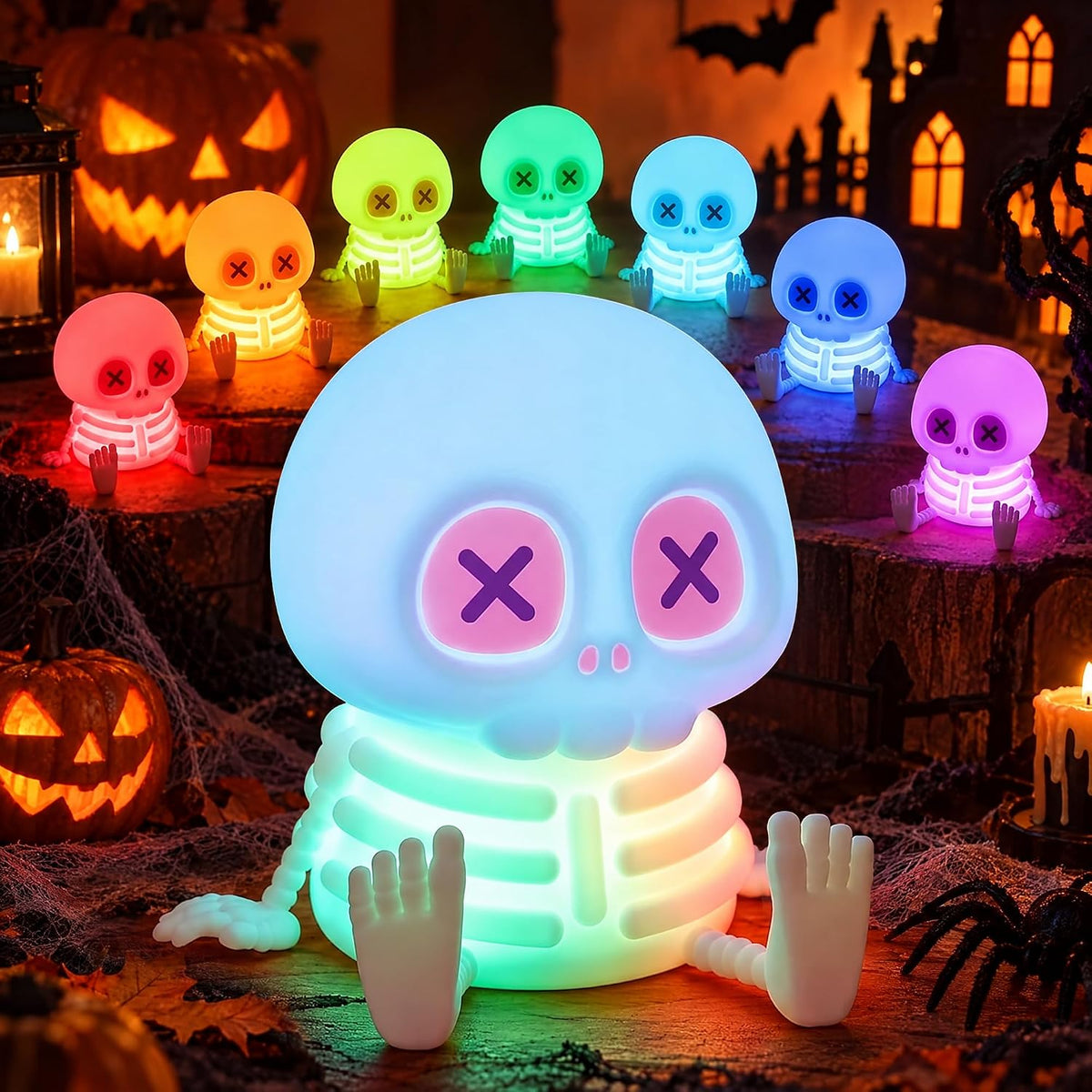 Mroace Touch Control Silicone Skull Night Light