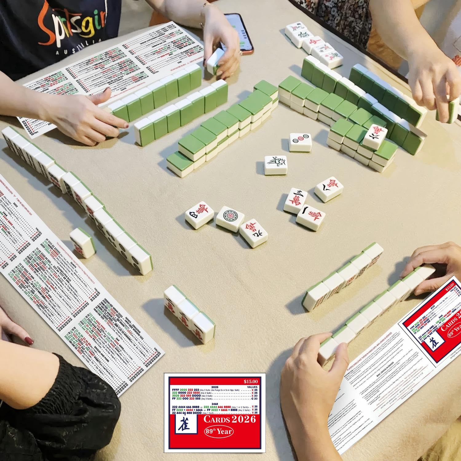 Mroace Mahjong Cards 2026 4-Pack (4pcs)