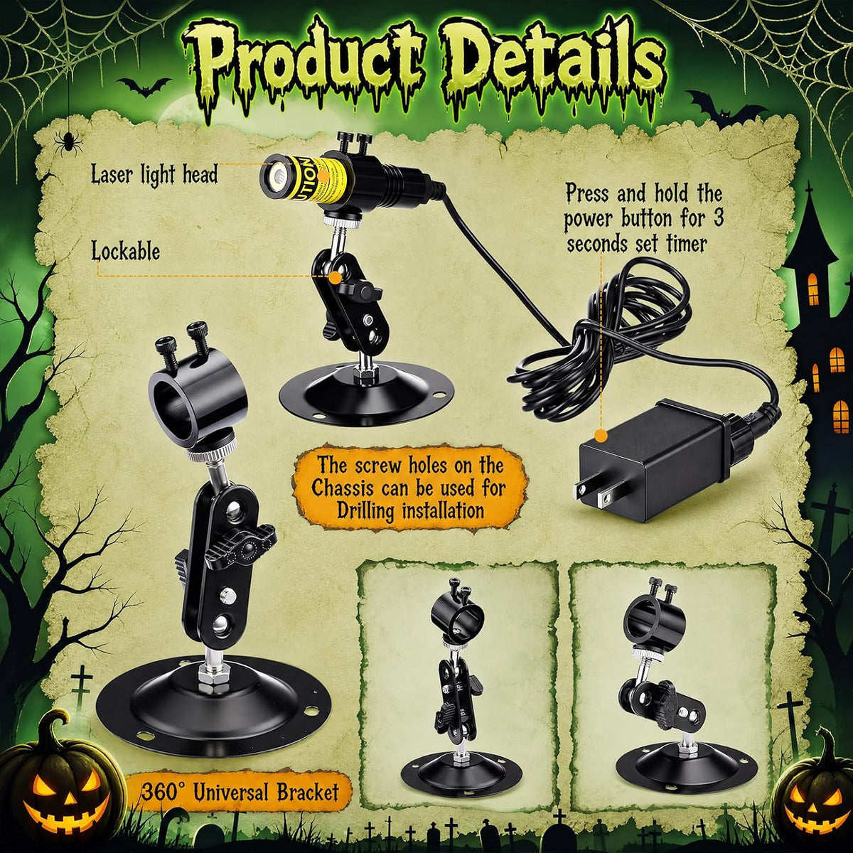 Mroace Laser Halloween Projector