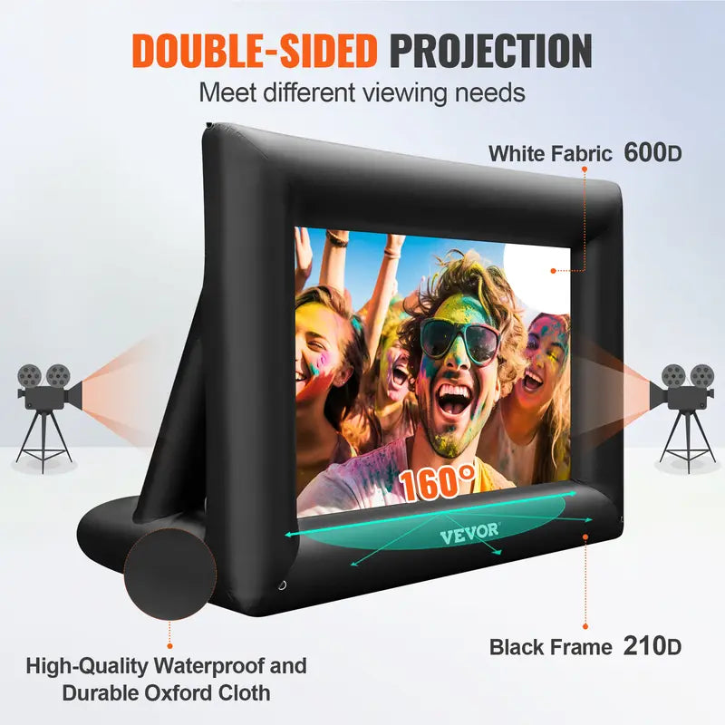 Mroace 24FT Inflatable Outdoor Movie Screen with Air Blower