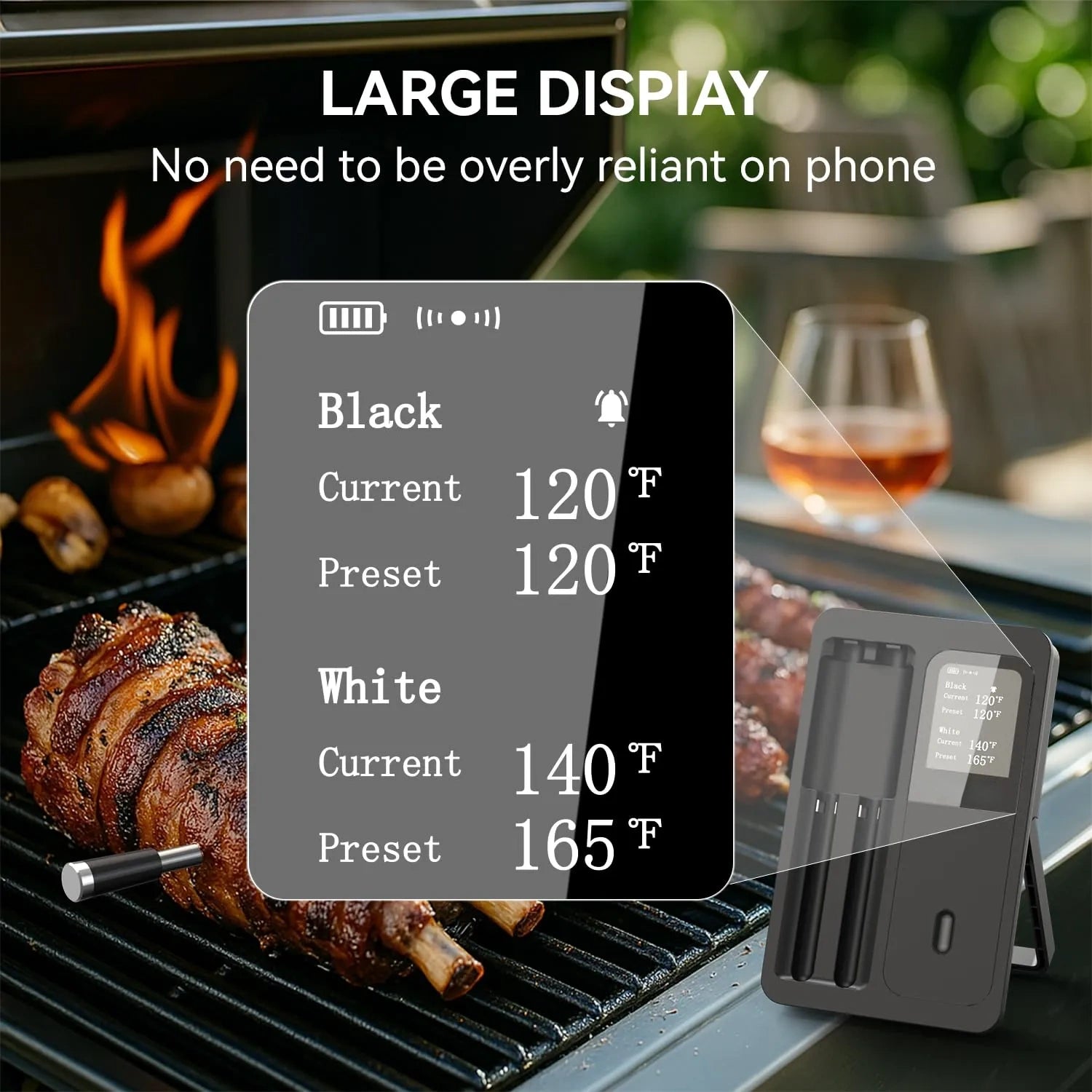 Mroace Bluetooth Wireless Smart Meat Thermometer