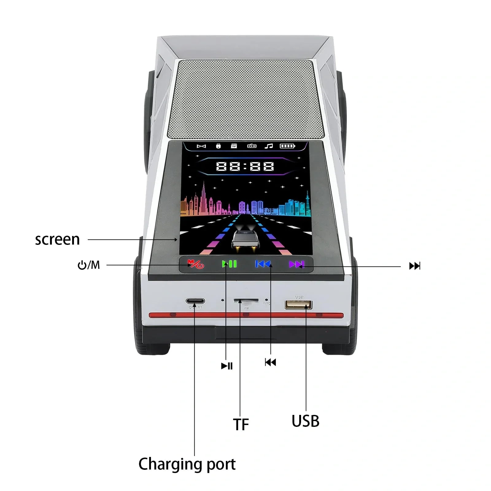 Mroace Bluetooth TWS Truck-Style Portable Speaker - MROACE