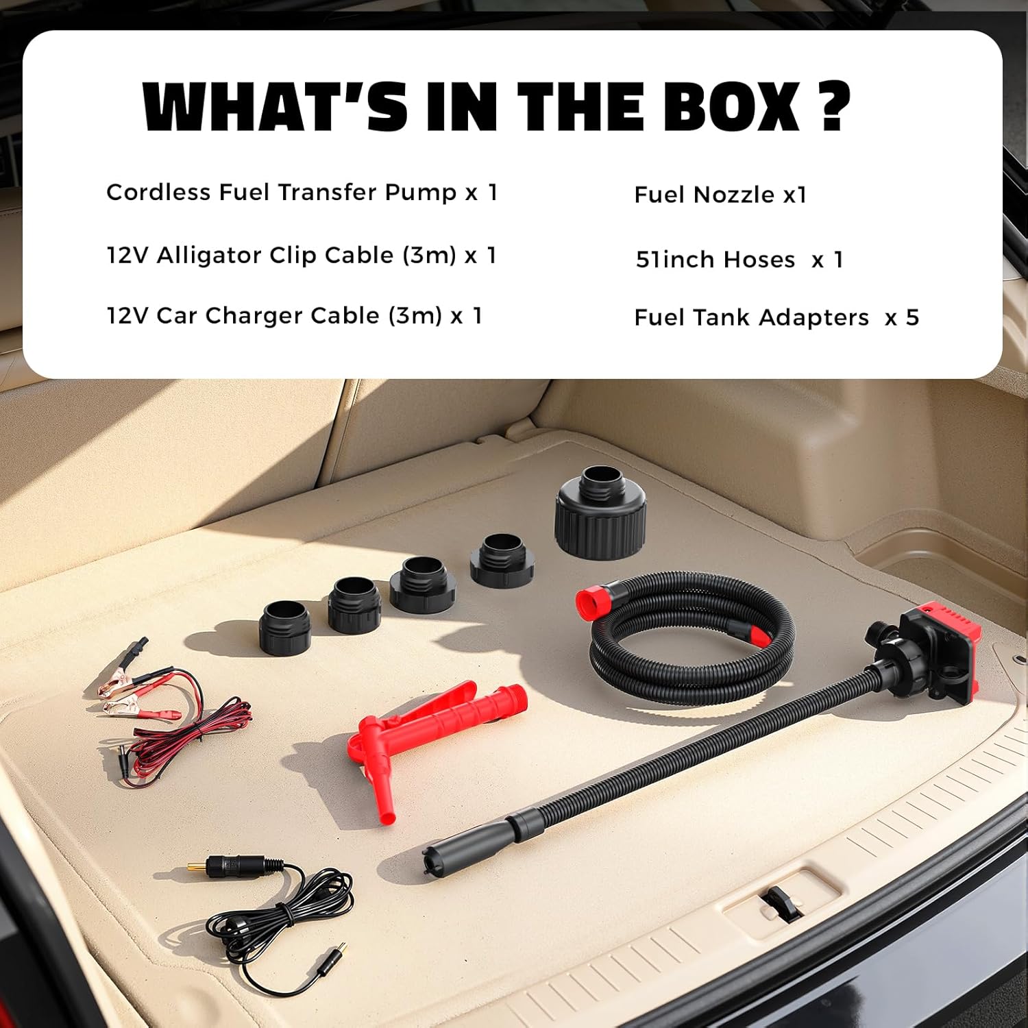Mroace 5-GPM Dual-Battery Compatible Cordless Fuel Transfer Pump