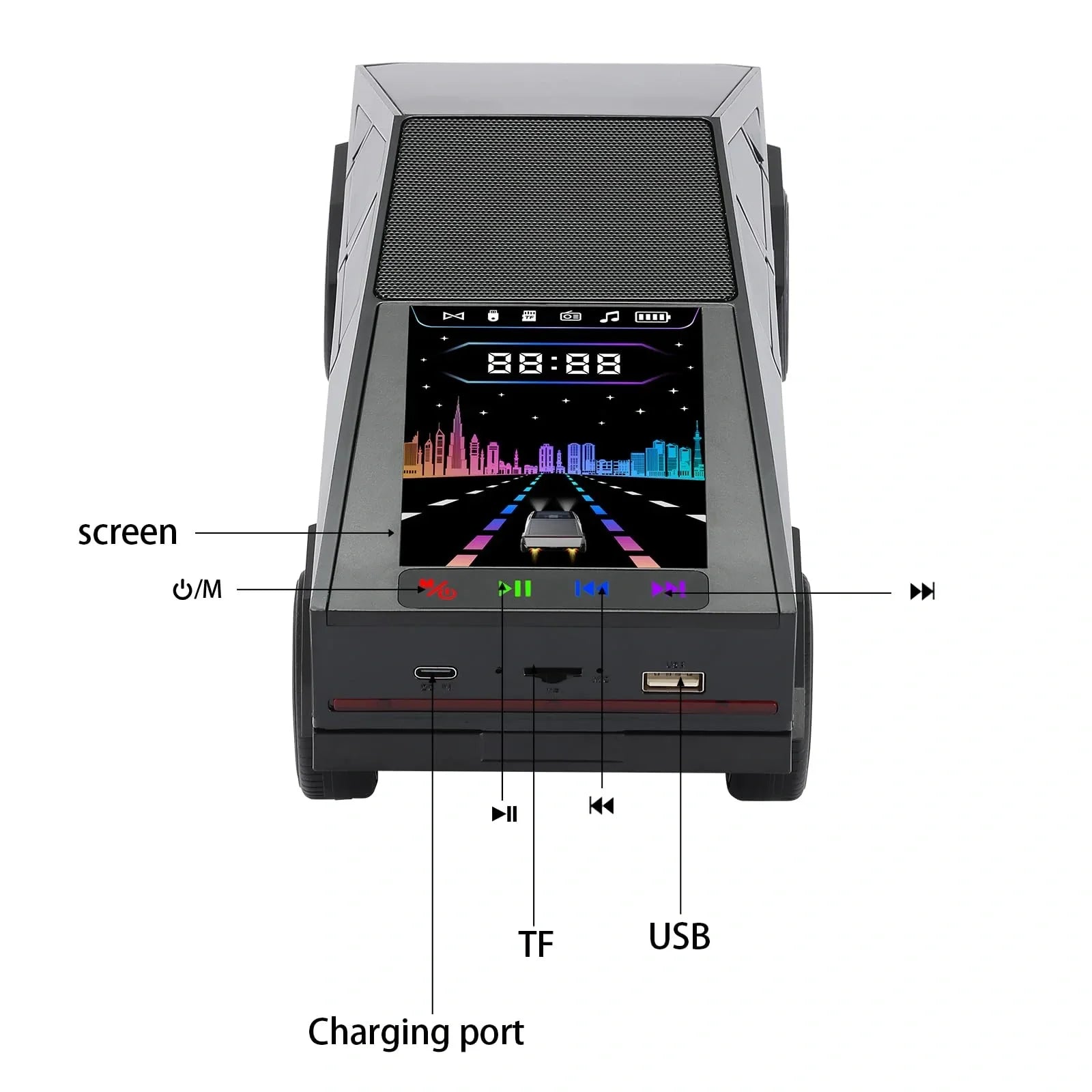 Mroace Bluetooth TWS Truck-Style Portable Speaker - MROACE