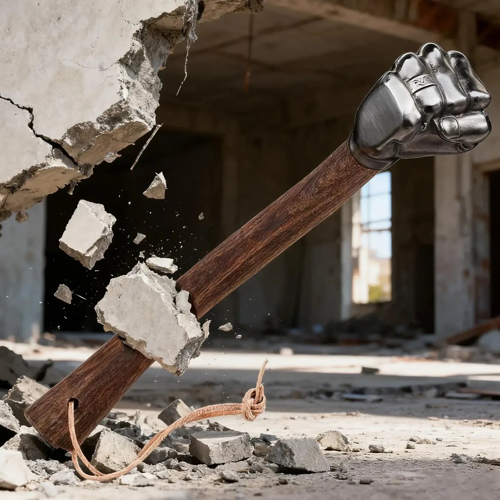 Mroace 2LB Stainless Steel Wooden-Handle Sledge Hammer - MROACE