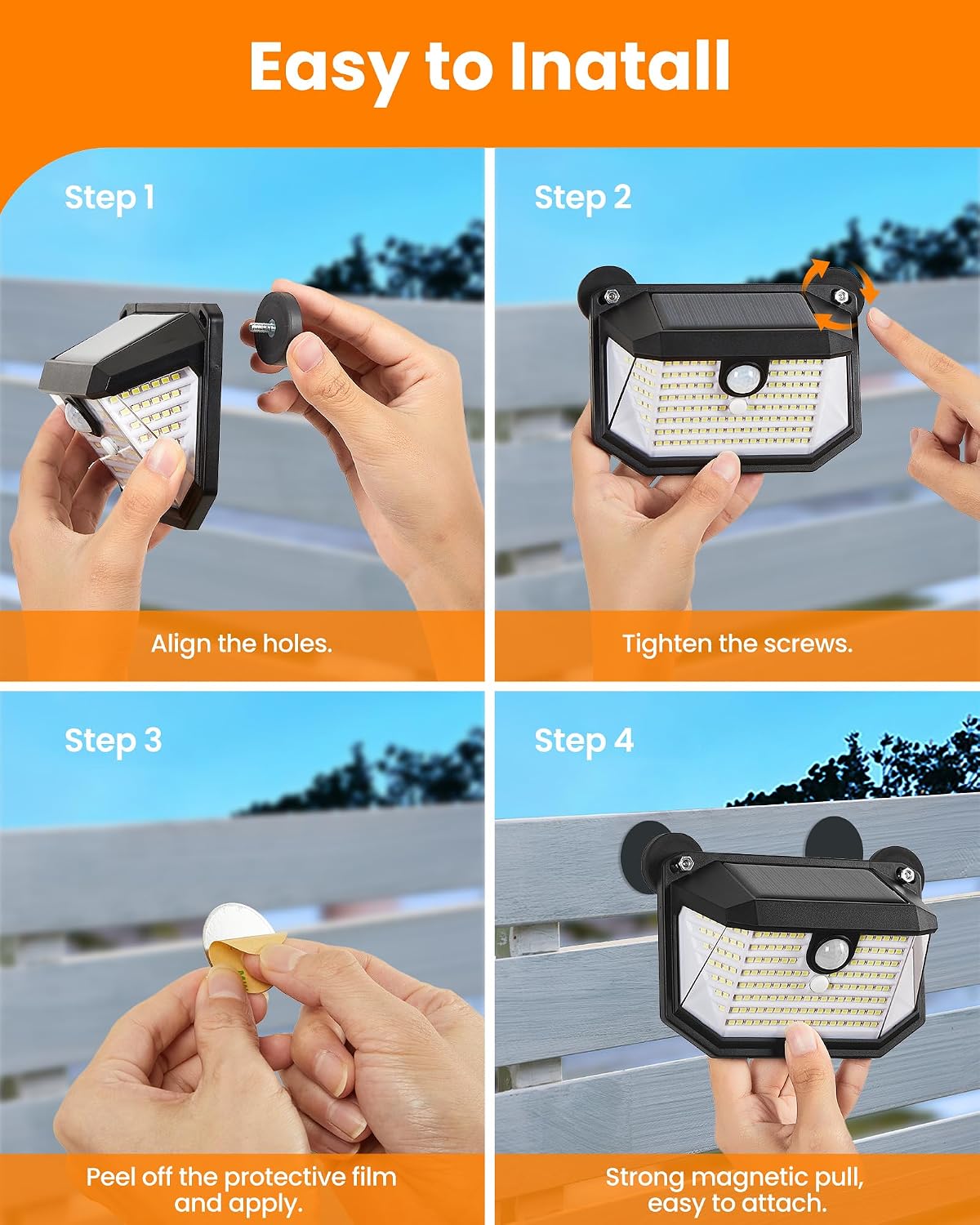 Mroace Magnetic RV Solar Lights