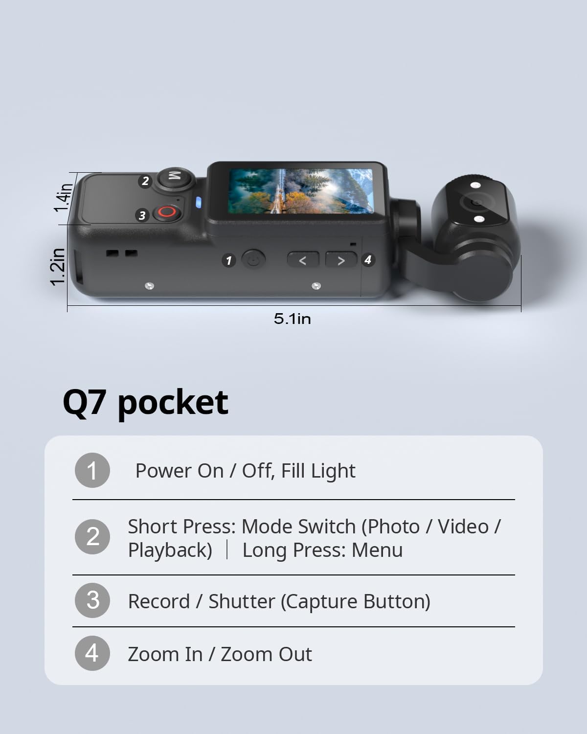 Mroace 2.5K Ultra HD Pocket Video Camera