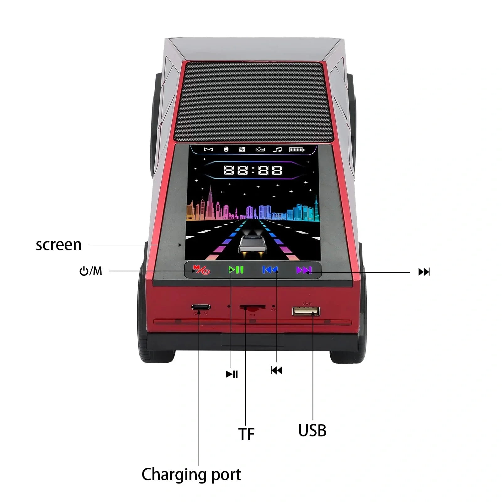 Mroace Bluetooth TWS Truck-Style Portable Speaker - MROACE
