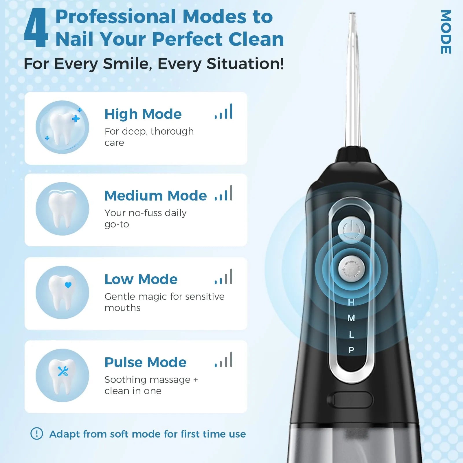 Mroace Cordless Rechargeable Water Dental Flosser