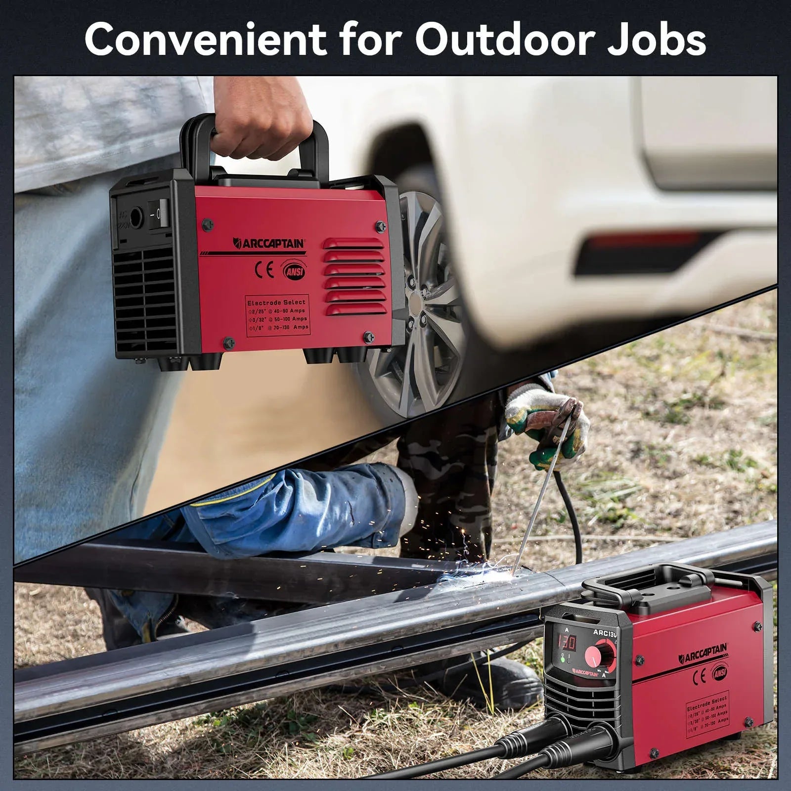 Mroace & Arccaptain 110V Portable Mini Beginner Stick Welder - MROACE