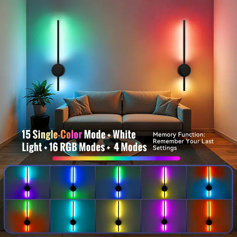 Mroace 360° Rechargeable RGB Wall Sconce