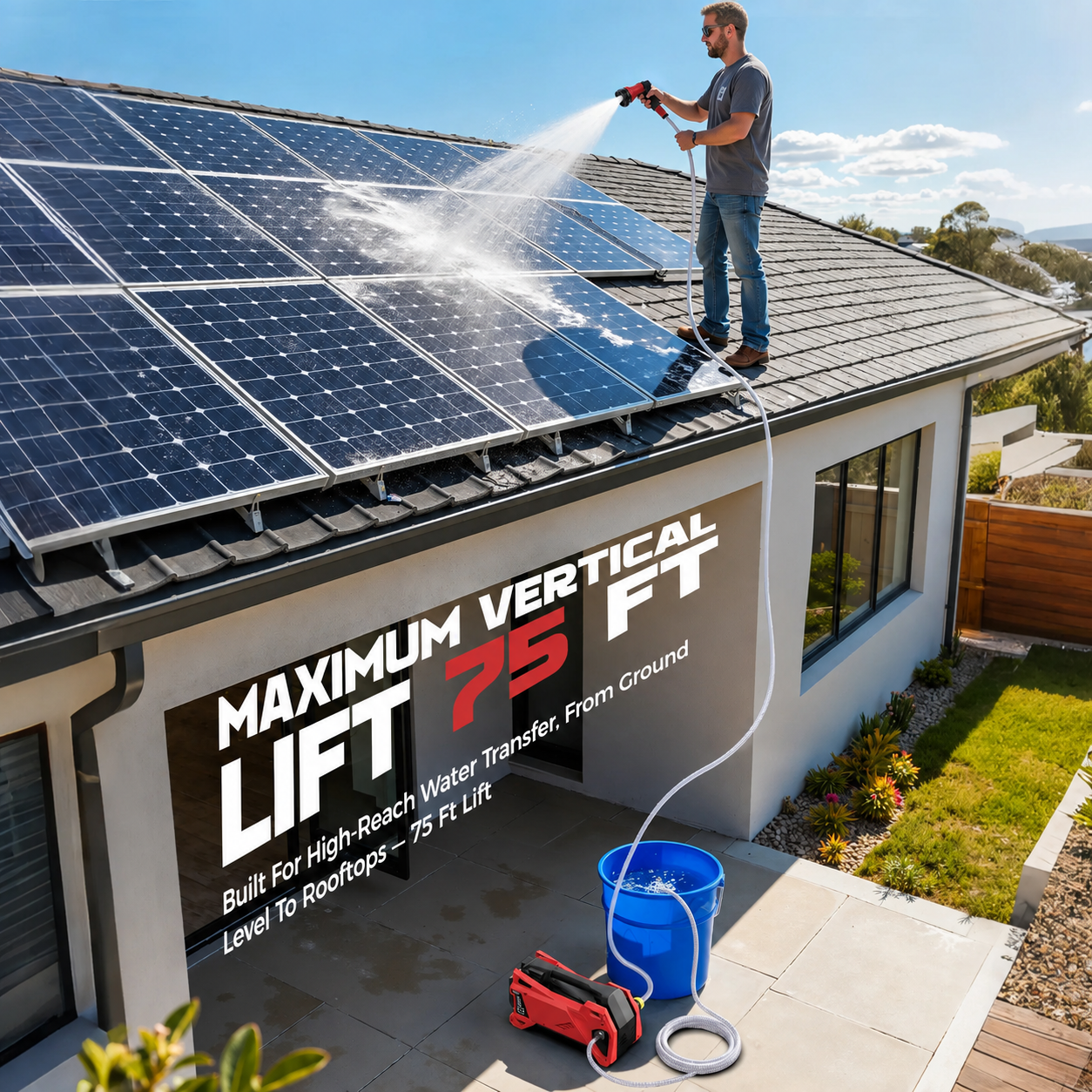 Mroace Cordless Self Priming Water Transfer Pump
