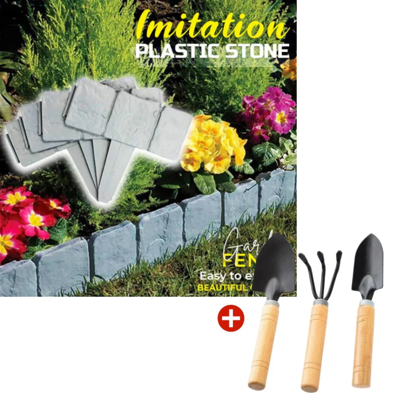 Mroace Realistic Imitation Stone Garden Fence