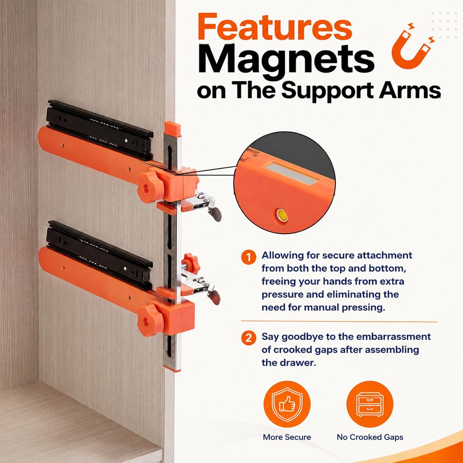 Mroace Magnetic Drawer Slide Installation Bracket
