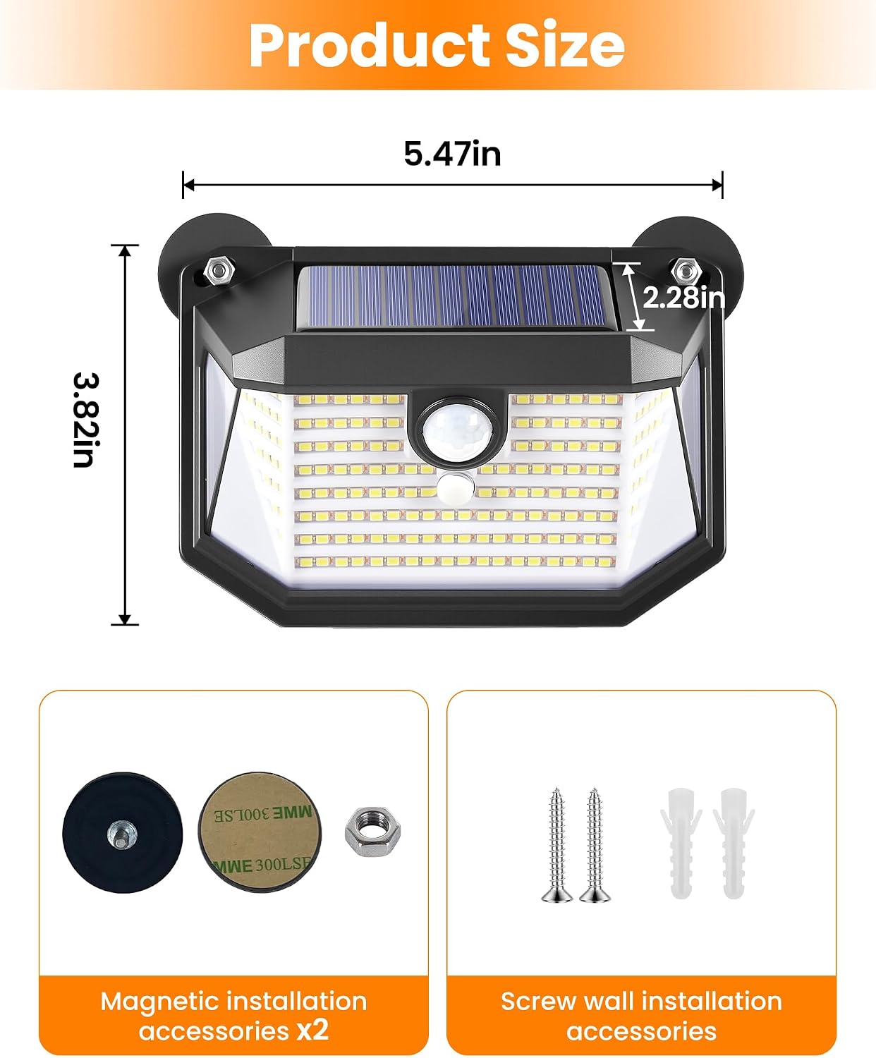 Mroace Magnetic RV Solar Lights