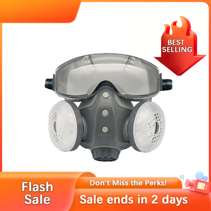 Mroace Dust-Proof Integrated Respirator Mask – Adjustable Comfortable Full-Face with Filters
