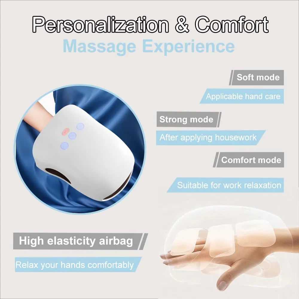 Mroace Heated Compression Cordless Hand Massager