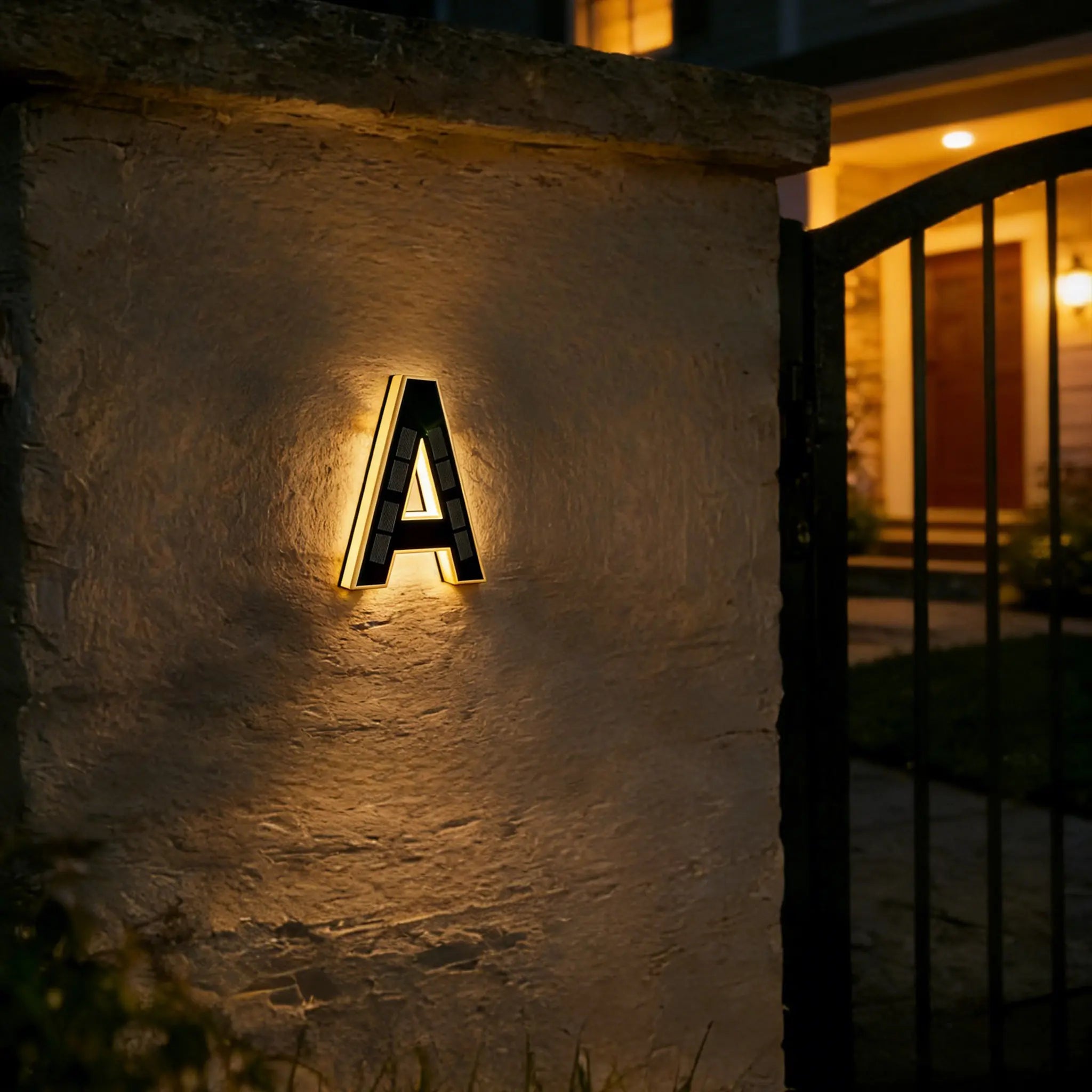 Mroace 9 Inch Solar Lighted House Numbers for Outside