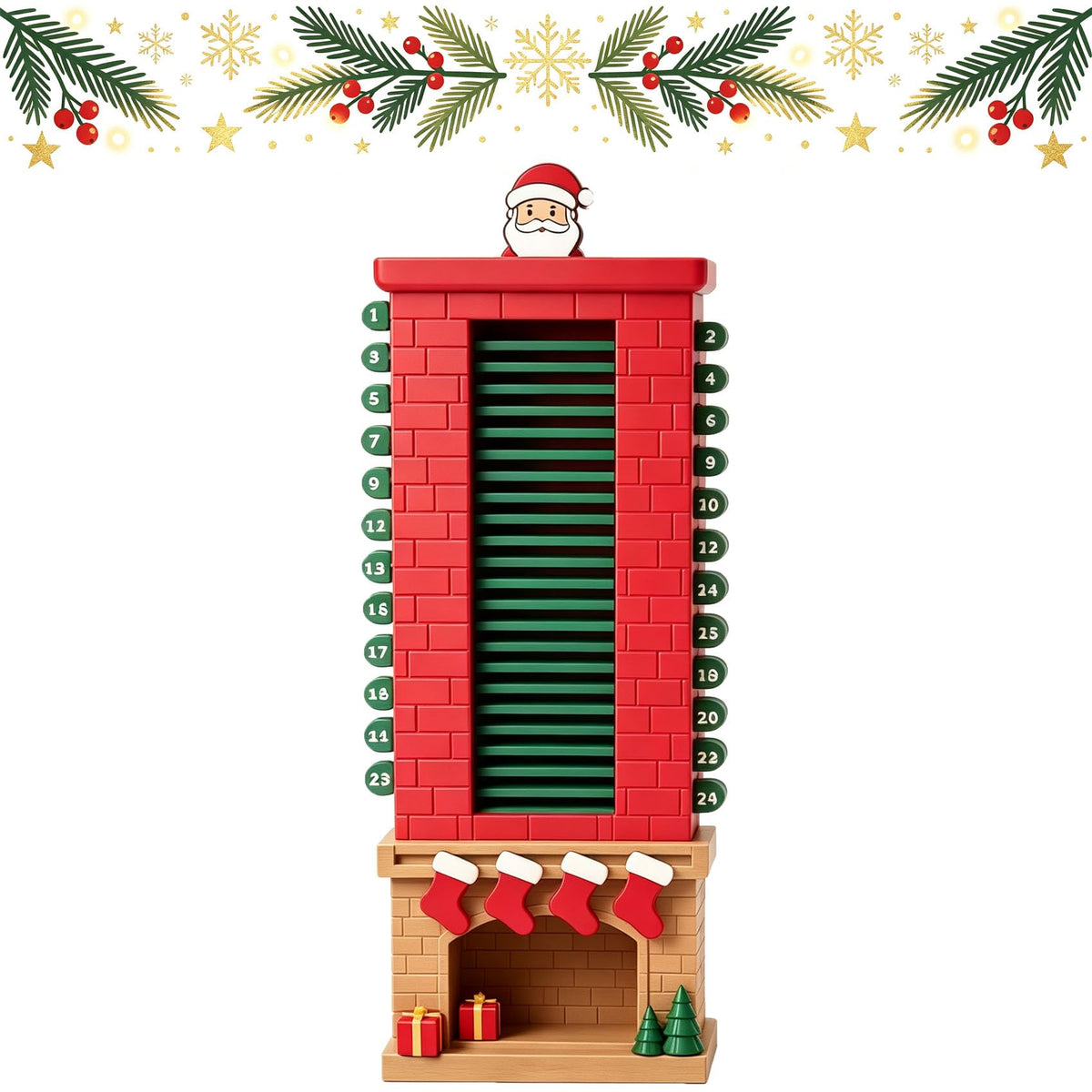 Mroace Moving Santa Chimney Advent Calendar