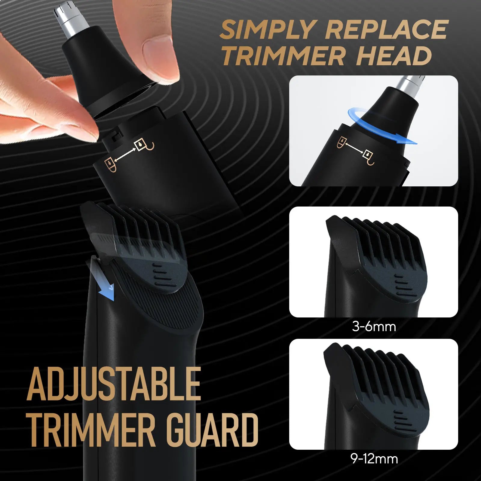 Mroace Waterproof Dual Head Body Hair Trimmer