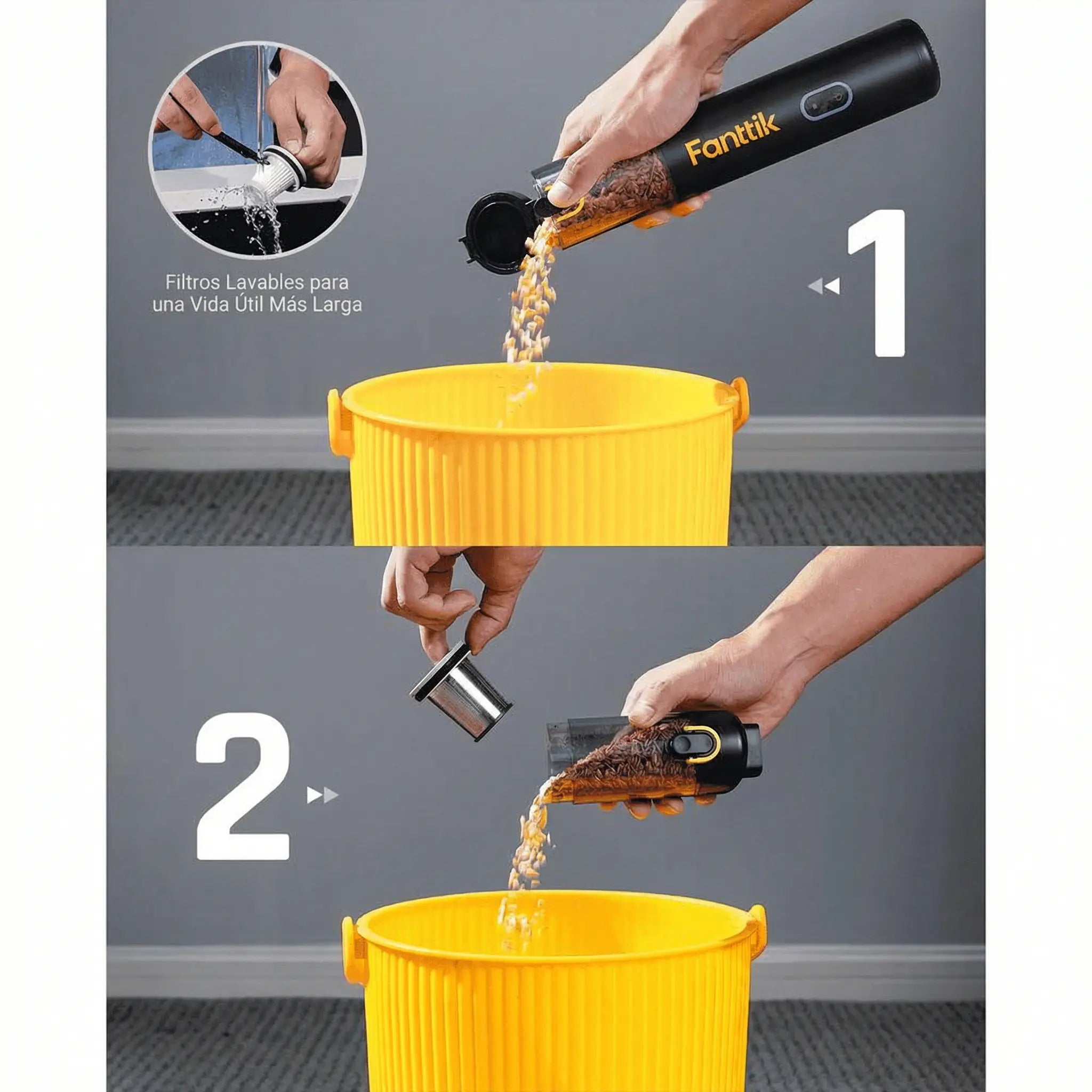 Mroace High-Power Portable Cordless Car Vacuum Cleaner