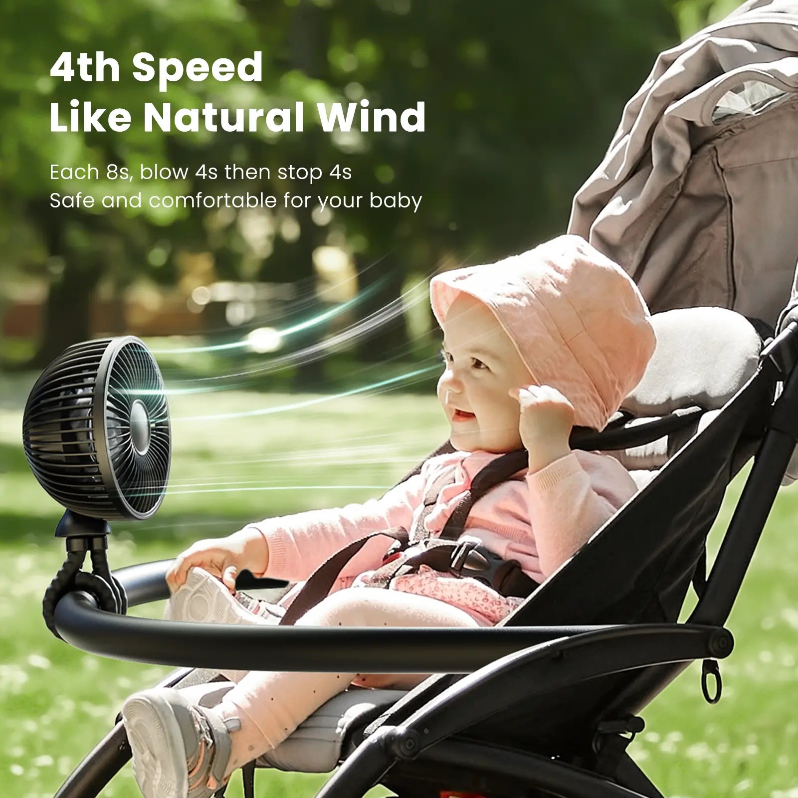 Mroace Portable Stroller Fan