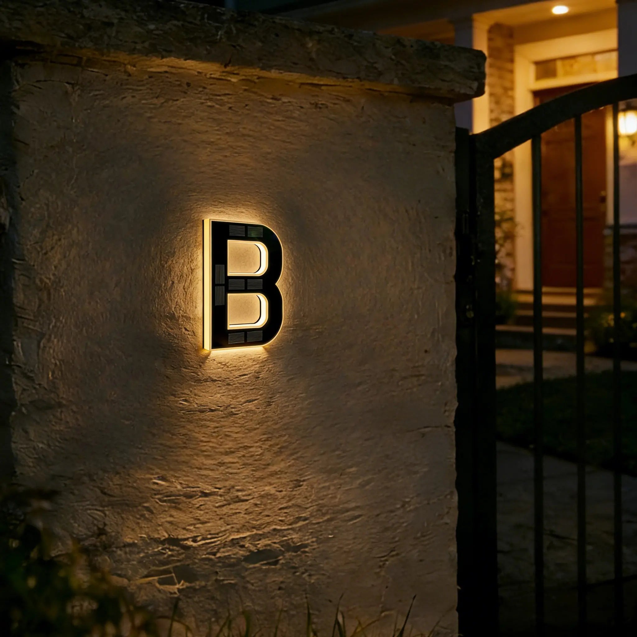 Mroace 9 Inch Solar Lighted House Numbers for Outside
